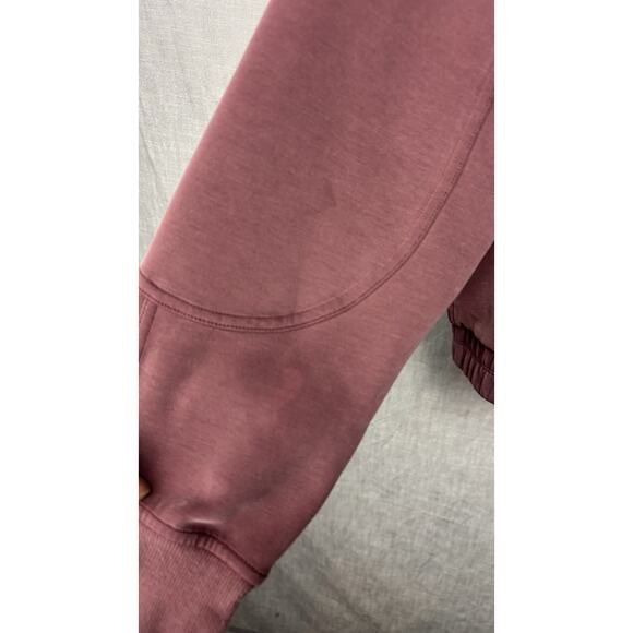 Lululemon Brushed Softstreme Funnel-Neck Zip Up Red Merlot Women Size 8 - Picture 3 of 8